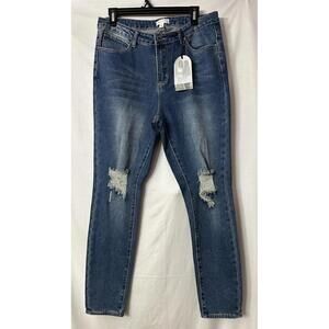 NWT Kendall & Kylie Kouture High Rise Straight Womens Jeans Denim Size 14W